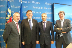 Los presidentes de los puertos de Alicante, Valencia y Castellón junto al President de la Generalitat